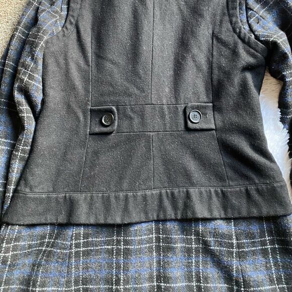 Guess Jacket Pea Coat Plaid Wool Blend Button Front Y2K Lined Women’s Sz Medium - Picture 11 of 15